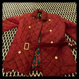 Maroon quilted jacket - mint condition!